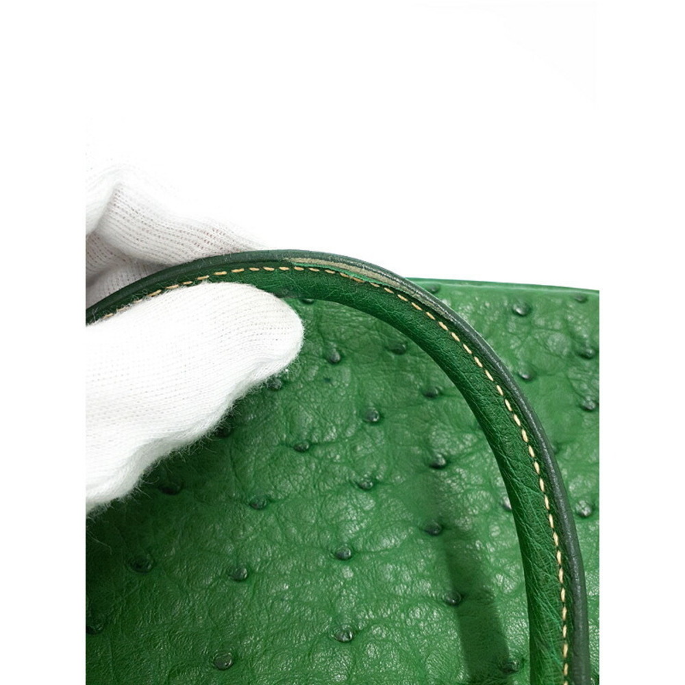 Prada bag green emerald Bauletto ostrich leather Green - Picture 4 of 9